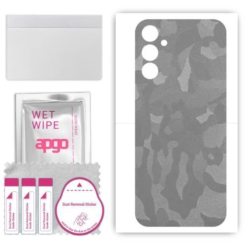 folia naklejka skórka strukturalna na TYŁ do Samsung Galaxy Jump3 - Moro Camo Srebrny - apgo SKINS