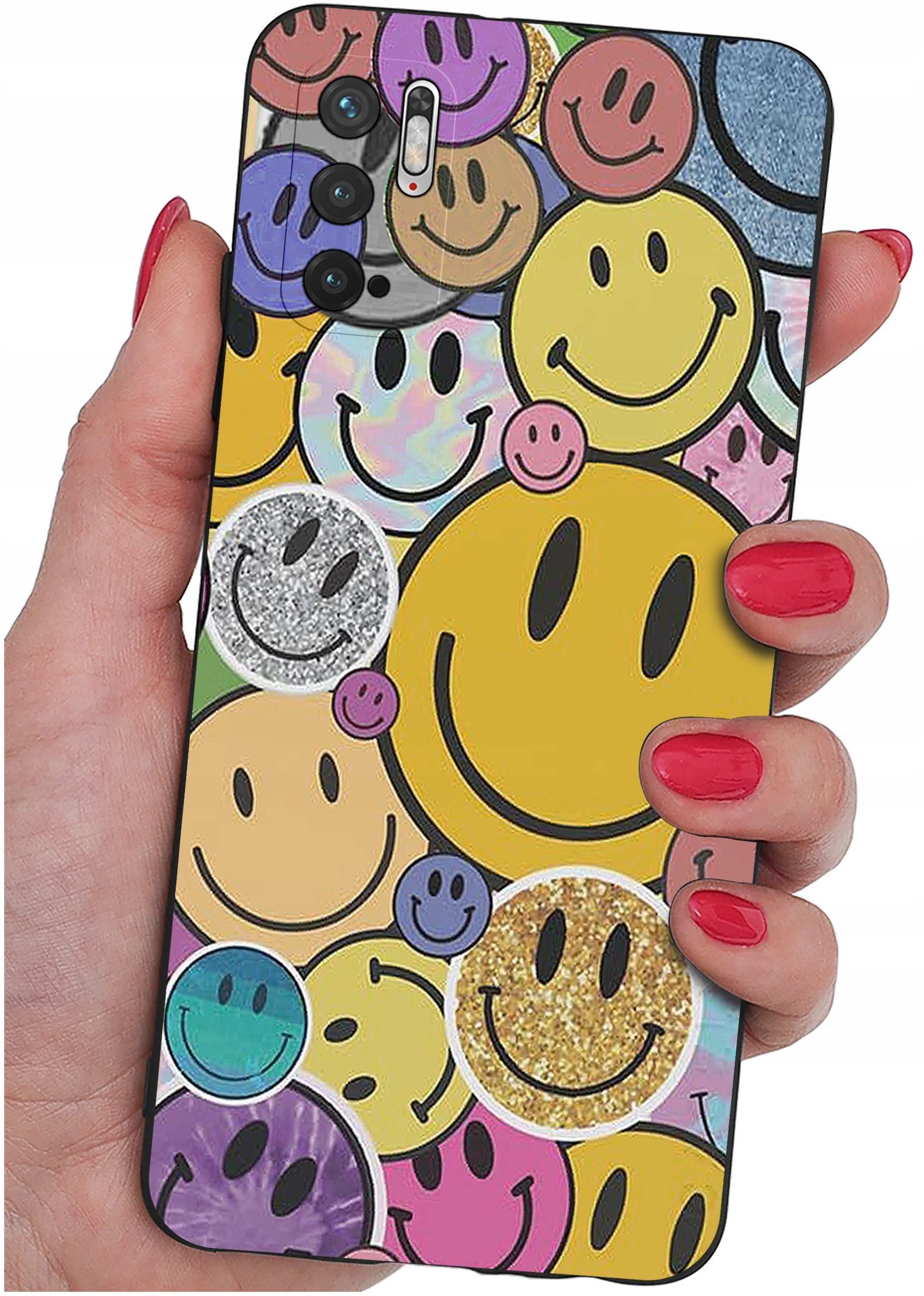 ETUI do Xiaomi Redmi Note 10 5G WZORY SILIKONOWE MATT CASE + SZKŁO 9H