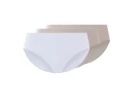 Majtki damskie - esmara® Majtki figi prążkowane damskie, 3 pary (Szary/biały, L(44/46)) - miniaturka - grafika 1