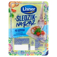 Konserwy i dania rybne - Lisner Śledzik na raz po giżycku z cebulką i pieczoną papryką 100 g - miniaturka - grafika 1