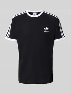 T-shirt z wyhaftowanym logo i okrągłym dekoltem - Koszulki męskie - miniaturka - grafika 1