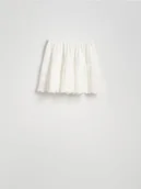 Spódnice - Reserved - Spódnica mini z ażurowym dołem - złamana biel - miniaturka - grafika 1