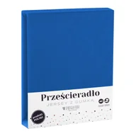 Prześcieradła - Prześcieradło Jersey z gumką 140x200 cm chabrowe SpodIgły i Nitki - miniaturka - grafika 1