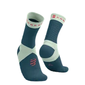 Skarpetki sportowe męskie - COMPRESSPORT Skarpetki do biegania ULTRA TRAIL SOCKS V2.0 stargazer/aqua/fluo red - miniaturka - grafika 1