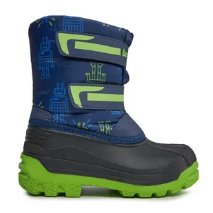 Czarne śniegowce Lee Cooper LCJ-23-44-2007K NAVY/FUCHSIA - Buty dla dziewczynek - miniaturka - grafika 1