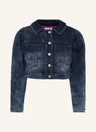 Moda i Uroda OUTLET - Monnalisa Krótka Kurtka Jeansowa blau - miniaturka - grafika 1