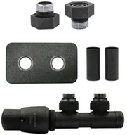 Zawory i kraniki - Varioterm Zawór termostatyczny TWINS All in One z rozetą prostokątną - ciemny grafit strukturalny instalacja 1/2 - GZ1/2 lewa APTSGS0215CFK/L(GZ1/2) - miniaturka - grafika 1