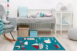 eCarpet Kids Dywan Sypialnia Pokój zabaw Pokój zabaw Pokój dziecięcy - SEA SAILING OCEAN BLUE - Play Collection 100cmx150cm - Akcesoria do perkusji - miniaturka - grafika 1