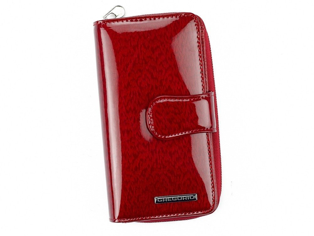 Portfel damski skórzany PELLUCCI PT-116 Czerwony - czerwony