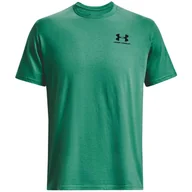 Koszulki męskie - Koszulka męska Under Armour Sportstyle Left Chest SS zielona 1326799 509-S - miniaturka - grafika 1