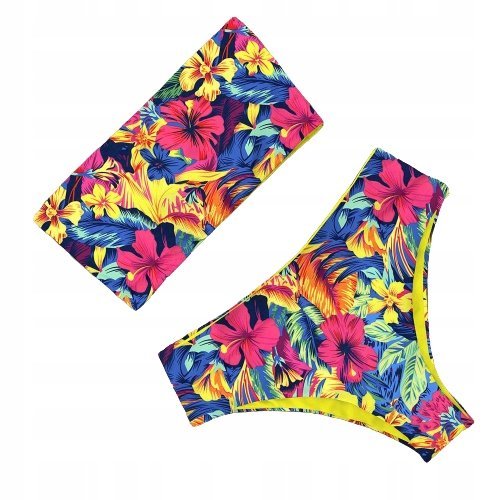 Strój Kąpielowy Dwuczęściowy Damski Komplet Bikini Góra I Dół Kostium Basen S