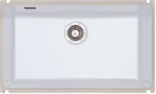 Zlew ceramiczny SONRA LAGOS 700-U CRISTA WHITE (58 biały połysk) - Zlewozmywaki - miniaturka - grafika 1