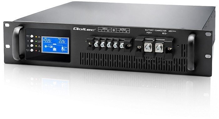 UPS Qoltec UPS Pure Sine Wave do RACK 3kVA 3000W PF1.0 LCD EPO USB On-line