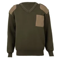 Swetry męskie - Sweter Wojskowy Wyjściowy Khaki Wzór Wojsk Lądowych Wełna 96-102/180 - miniaturka - grafika 1