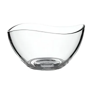 Salaterka szklana falowana średnica 21 cm transparentny - Miski i półmiski - miniaturka - grafika 1