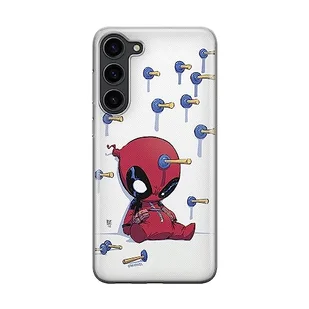 Etui Deadpool 005 Marvel Nadruk pełny Biały Producent: Samsung, Model: S23 PLUS - Etui i futerały do telefonów - miniaturka - grafika 1