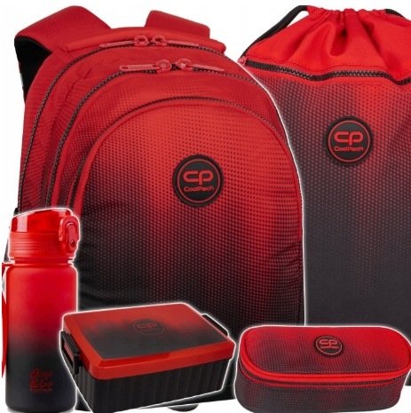 Zestaw Plecak Szkolny Gradient Czerwony Coolpack Klasa 1 3