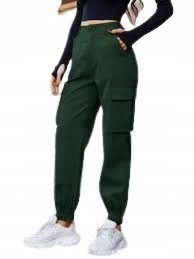 SHEIN PROSTE SPODNIE ZIELONE CASUAL 40/42 ŁOM