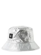 Czapki damskie - Calvin Klein Jeans - Damski bucket hat z dwustronnym wzorem, srebrny|czarny - miniaturka - grafika 1