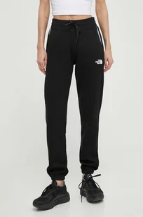 The North Face spodnie dresowe bawełniane kolor czarny gładkie NF0A87DMJK31 - Spodnie damskie - miniaturka - grafika 1