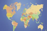 Puzzle - PUZZLE Polityczna Mapa Świata i Flagi + IMIĘ Pudełko 120 el. - miniaturka - grafika 1