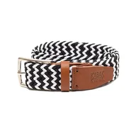 Paski - Pasek pleciony z recyklingu czarno biały Kabak - miniaturka - grafika 1