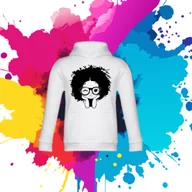 Bluzy dla dziewczynek - Bluza dziecięca typu kangurka z kapturem w kolorze białym z nadrukiem Sweet girl 2 lata - miniaturka - grafika 1