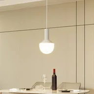 Lampy sufitowe - Lampa wisząca Lucande Florine, szary/opal, ceramika, szkło - miniaturka - grafika 1