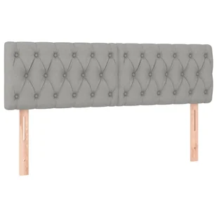 Lumarko Łóżko kontynentalne z materacem  jasnoszare 140x200 cm  tkanina - Łóżka - miniaturka - grafika 7