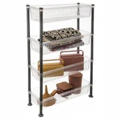 Regały - Regał Organizer Szafka Koszykami 4 Poziomy Wysoka - miniaturka - grafika 1