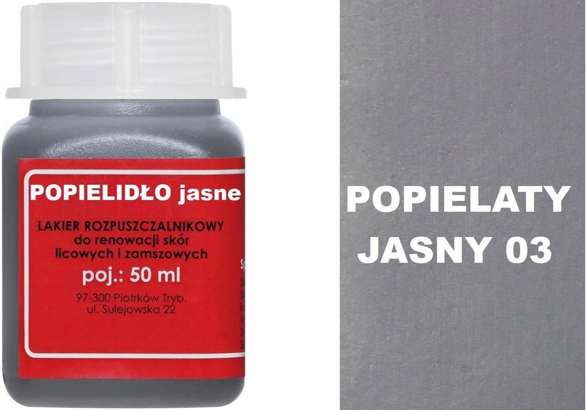 POPIELIDŁO JASNE Renoskór UNIWERSALNA FARBA do Skóry Licowej Zamszu Nubuku