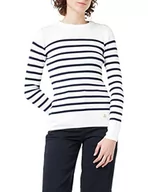 Swetry damskie - Armor Lux Damski sweter Pull Marin Groix Hãritage Femme, Biały (4 fq mleko/Rich Navy 4 fq), 34 (Rozmiar Producent:0) - miniaturka - grafika 1