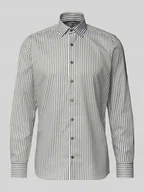 Koszule męskie - Koszula biznesowa o kroju slim fit z mieszanki bawełny z kołnierzykiem typu cutaway - miniaturka - grafika 1