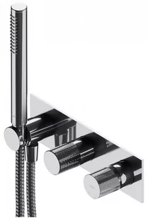 Omnires CONTOUR bateria prysznicowo-wannowa podtynkowa z rączką prysznicową chrom CT8035/1CR - Baterie podtynkowe - miniaturka - grafika 1