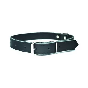 Chaba Obroża skórzana kolor czarny 20mm 55cm - Obroże dla psów - miniaturka - grafika 1
