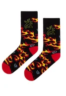 Skarpetki męskie - Rycerz ze smokiem kolorowe skarpetki we wzory bawełna organicznaKabak - miniaturka - grafika 1