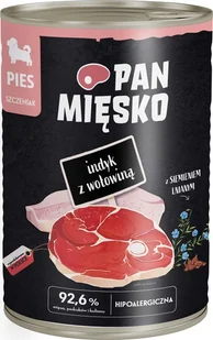 Pan Mięsko Karma mokra dla szczeniąt Indyk i Wołowina 400g - Mokra karma dla psów - miniaturka - grafika 1