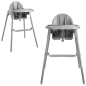 Krzesełka do karmienia - KRZESEŁKO DO KARMIENIA LORELLI PESTO STABILNE SOLIDNE SZARE - miniaturka - grafika 1