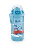 Butelki dla niemowląt - NUK Butelka dziecięca "Flexi Cup" w kolorze niebieskim - 300 ml - miniaturka - grafika 1