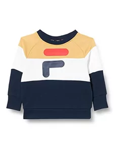 FILA Ethan Crew bluza chłopięca, Black Iris-Curry-Bright White, 98 - Bluzy dla chłopców - miniaturka - grafika 1