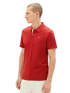 Koszulki męskie - TOM TAILOR Męska koszulka polo Basic Piqué 1031006, 14302 - Velvet Red, L - miniaturka - grafika 1
