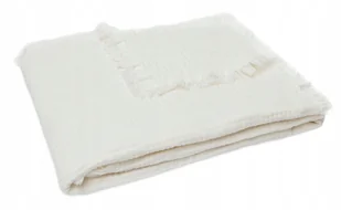 Jollein - Kocyk Muślinowy Fringe 120 X 120 Cm Ivory - Koce i narzuty dla dzieci - miniaturka - grafika 1