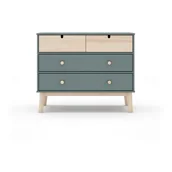 Komody dla dzieci - Zielona niska komoda dziecięca 100x81 cm Estefania – Marckeric - miniaturka - grafika 1