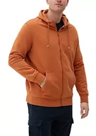 Bluzy męskie - s.Oliver Big Size Męska bluza 2124683, pomarańczowa, XXL - miniaturka - grafika 1