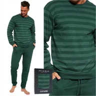 Piżamy damskie - Piżama męska bawełniana CORNETTE 117/259 Loose 12 butelkowa zieleń XXL - miniaturka - grafika 1