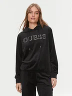 Bluzy damskie - Guess Bluza Couture V4RQ25 KBXI2 Czarny Regular Fit - miniaturka - grafika 1