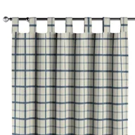 Zasłony - Zasłona na szelkach 1 szt., ecru tło, niebieska kratka, Avinon - miniaturka - grafika 1