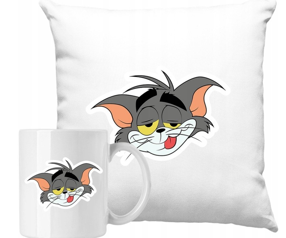 ZESTAW PODUSZKA + KUBEK Bajka Tom I Jerry Pomysł Na Prezent +IMIĘ #11