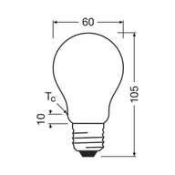 Żarówki LED - OSRAM żarówka LED E27 3,8W matowa 2700K 806lm 2szt - miniaturka - grafika 1