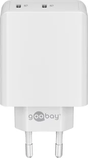 Ładowarka sieciowa 2x USB-C 36W PD Goobay BIAŁA - Ładowarki do telefonów - miniaturka - grafika 2